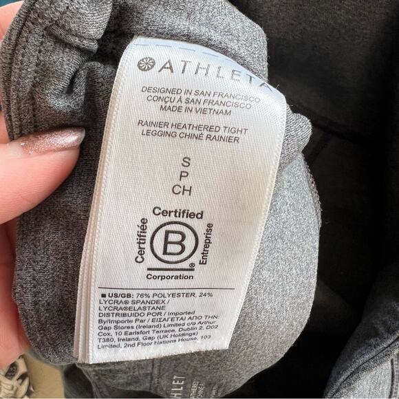 Athleta Rainier Grey Heathered High Rise Tight Leggings - Picture 10 of 11